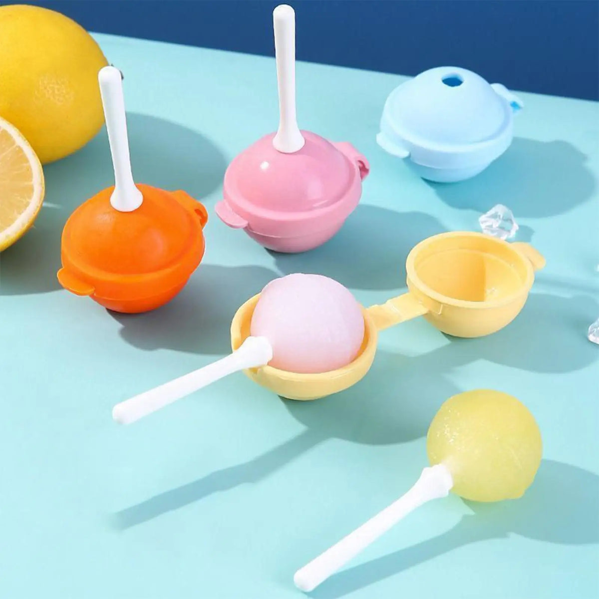Silicone Lollipop Molds Set of 4 – Non-Stick Reusable Candy Molds Candy & Dessert Mold Axl