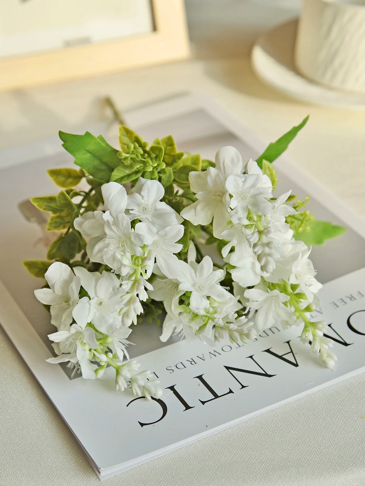 Silk Yucca Gloriosa Artificial Flower Bouquet | Wedding & Home Artificial Flower Bouquet Axl WHITE 1 PC