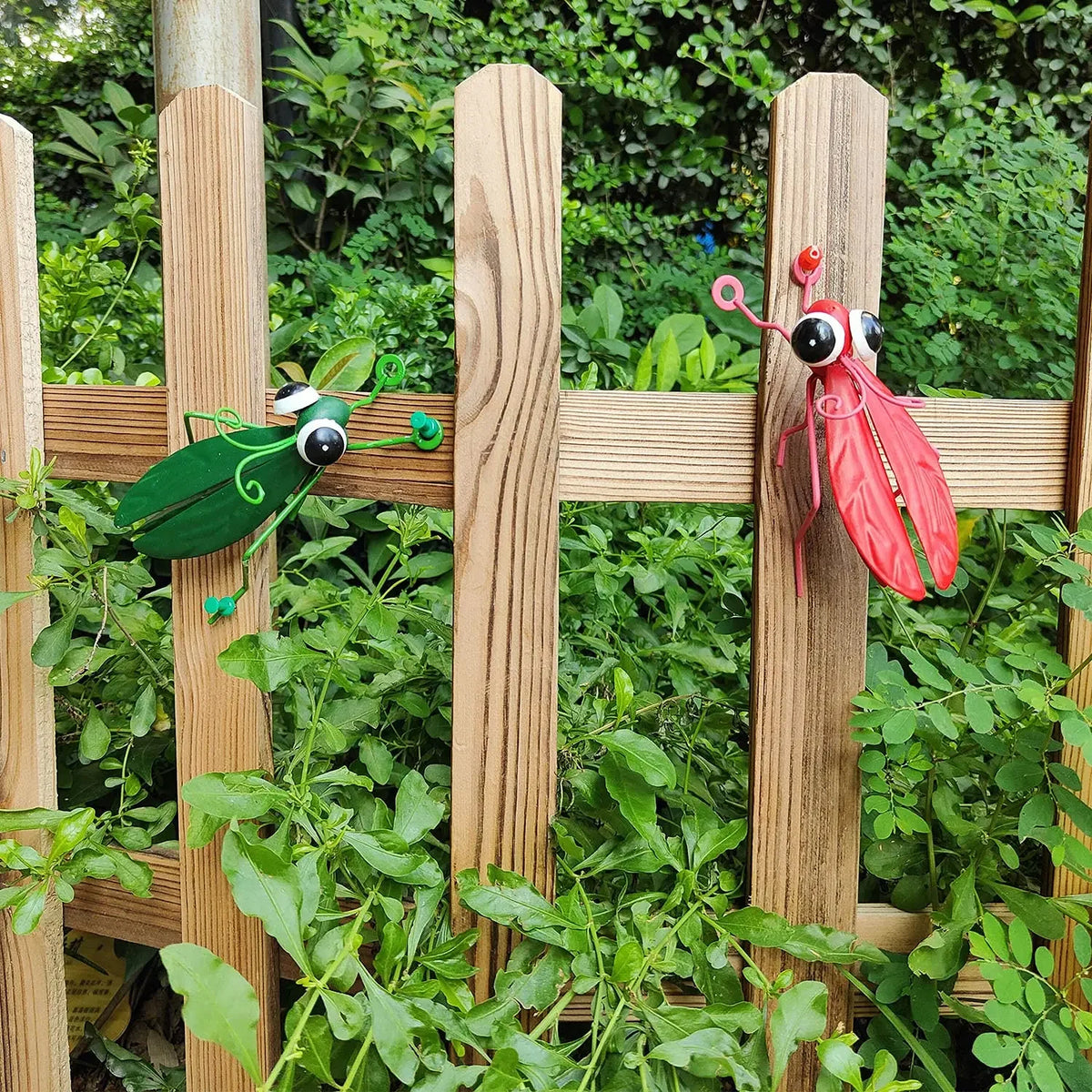 Colorful Metal Grasshopper Garden Sculpture & Outdoor Wall Art Garden Sculpture Axl