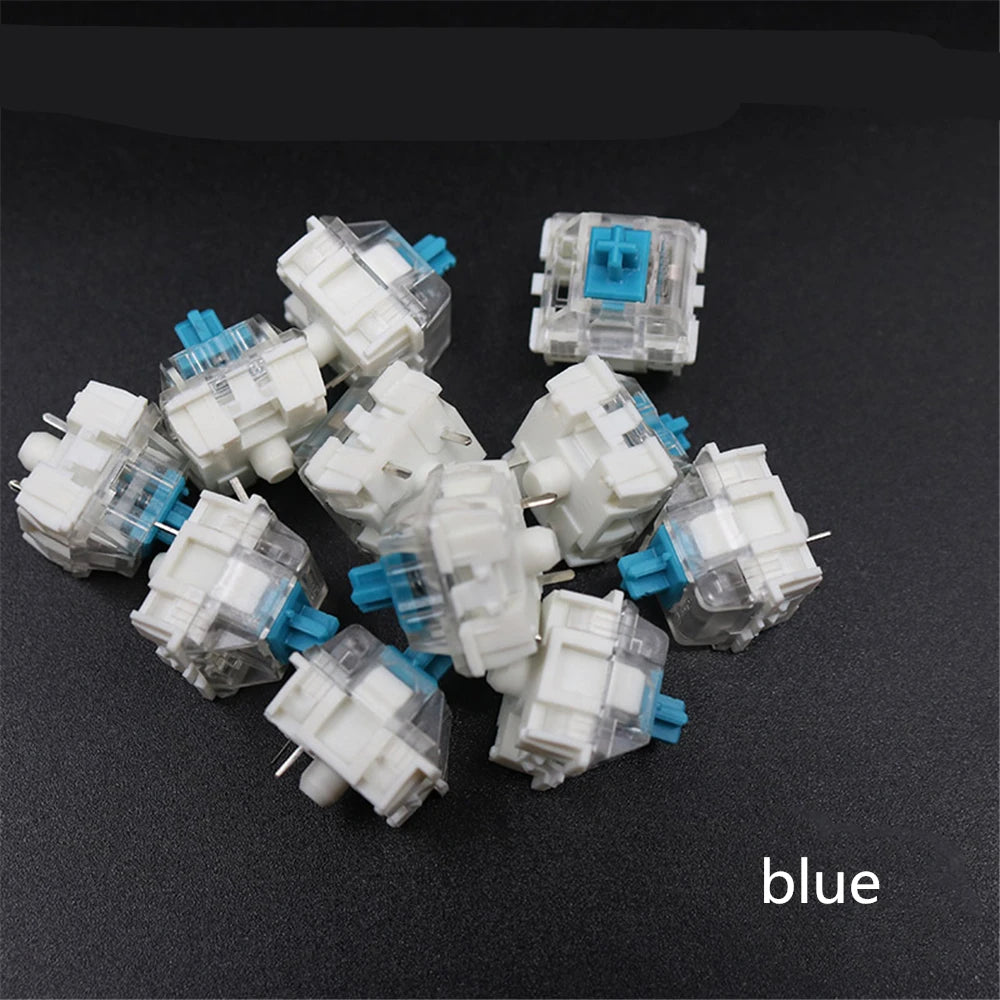 100 Pcs MX Mechanical Keyboard Switches – 3-Pin CIY SMD Black Blue Keyboard Switches Axl Blue