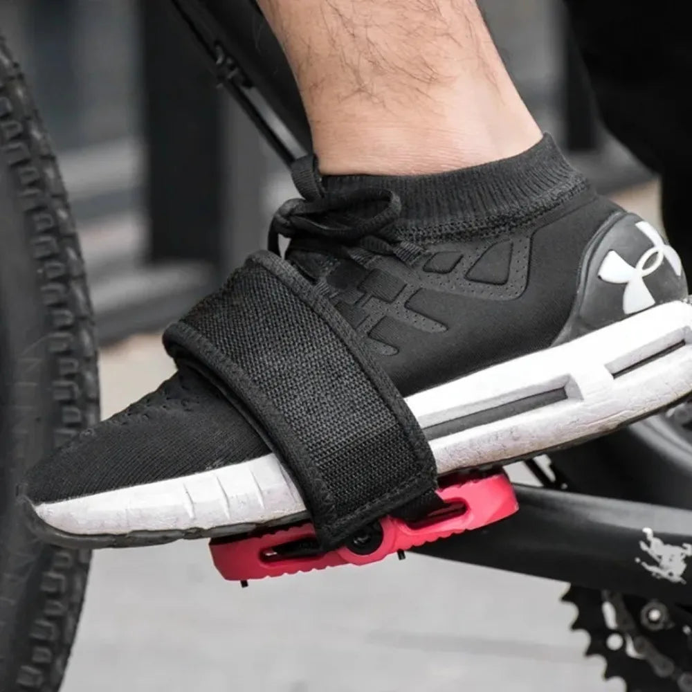2-Pack Nylon Bike Pedal Straps – Adjustable Toe Clip Bands Bike Pedal Straps Axl