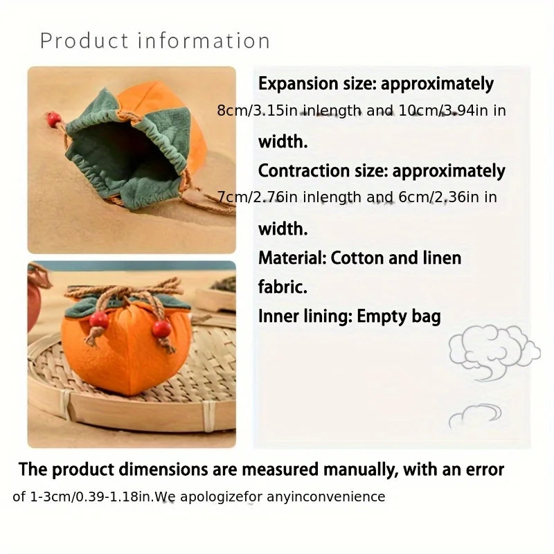 Persimmon Pendant Incense Sachet Bag – Car Charm & Good Fortune Decorative Sachet Bag Axl