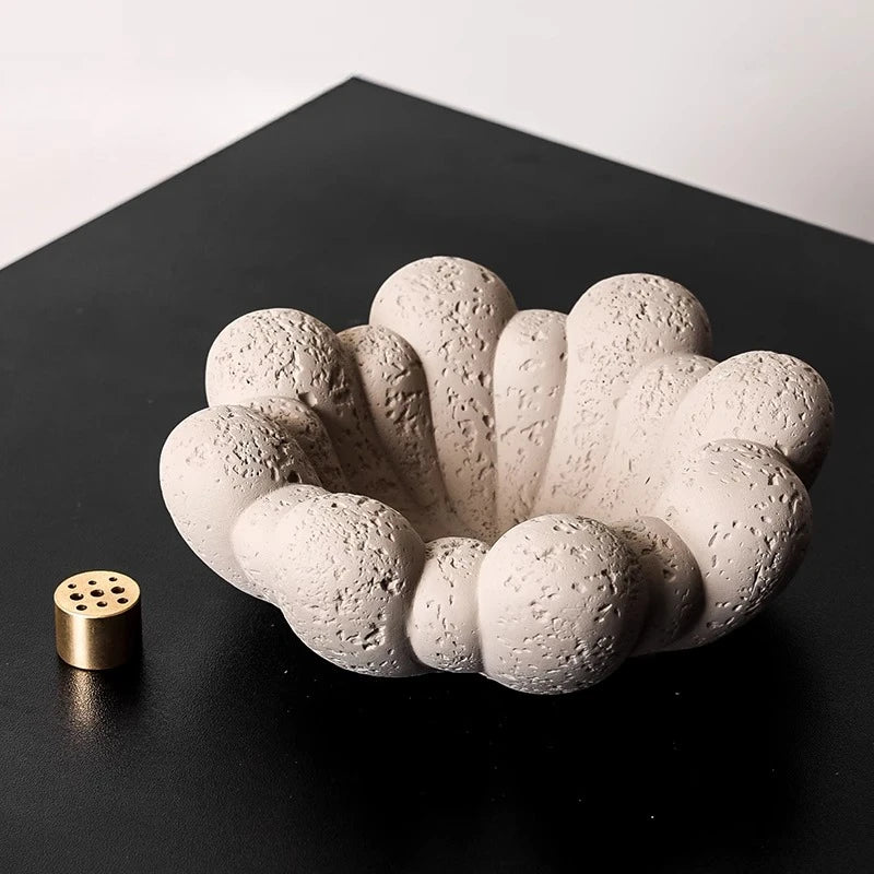Cement Incense Diffuser Base | Nordic Modern Home Decor Ornament Incense Diffuser Base Axl Grey