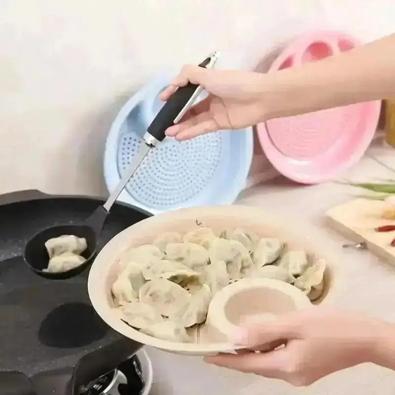 Double Layer Dumpling Drain Plate – Fruit & Veggie Draining Tray Kitchen Drain Tray Axl