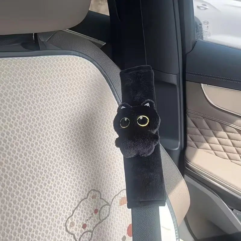 Black Cat Seatbelt Shoulder Pad – Soft Car Seat Belt Cover Seatbelt Shoulder Pad Axl