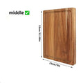 Beech & Walnut Wood Cutting Board – Butcher Block Chopping Board Wood Cutting Board Axl Random wood grain B