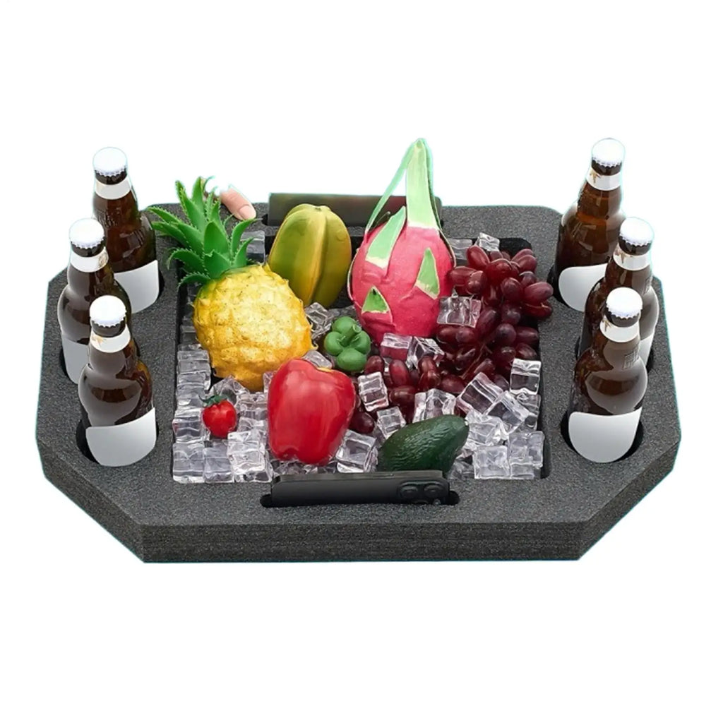 Floating Pool Party Tray with Dividers – Snack & Drink Float Floating Pool Tray Axl