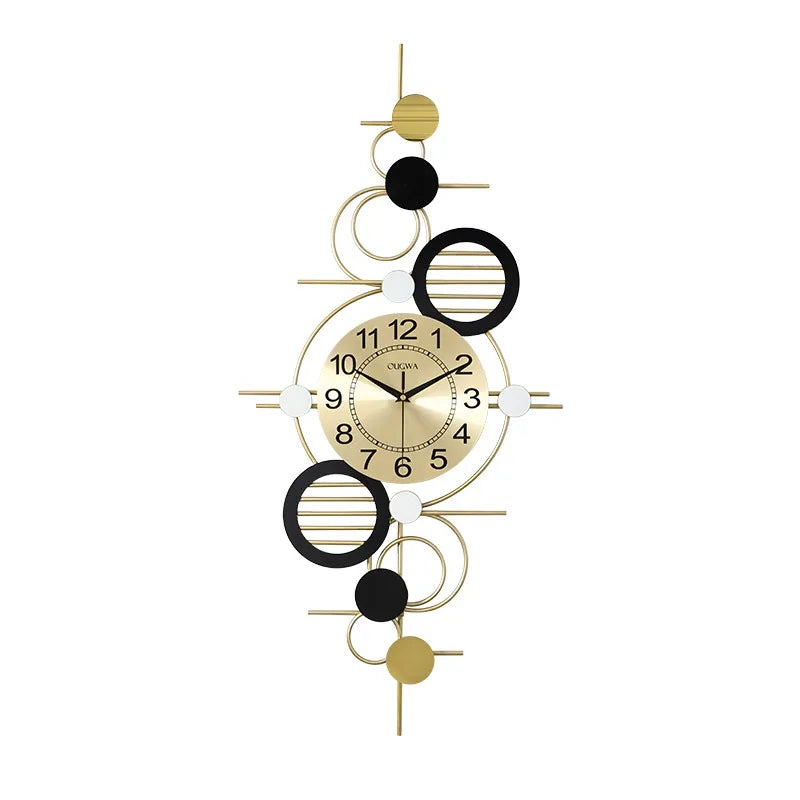 Large Silent Wall Clock – Modern Minimalist Gold Decor Wall Clock Axl