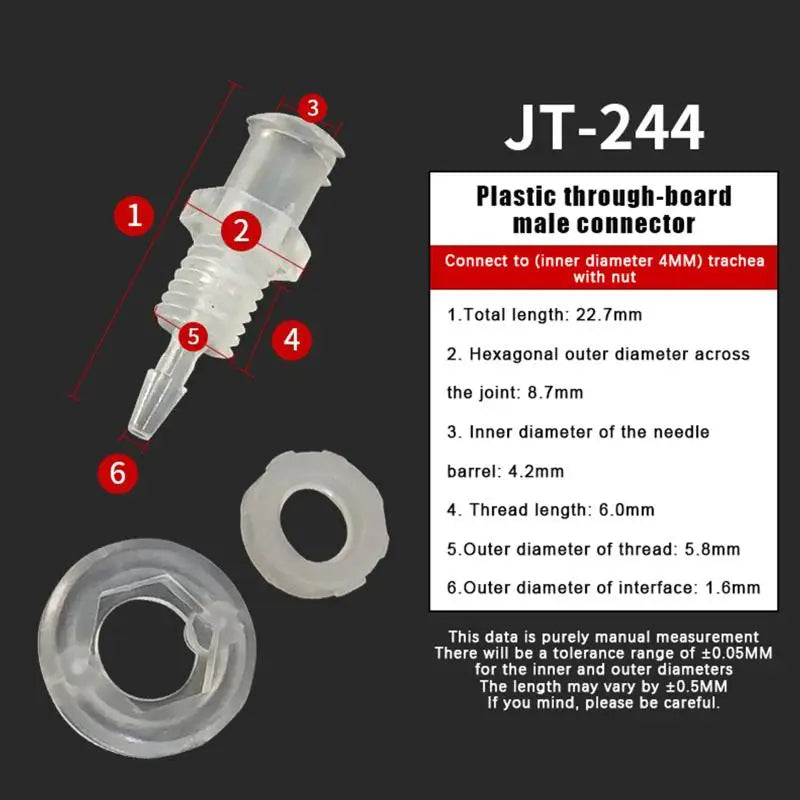Luer Lock Adapter – PP Plastic Straight Through Air Valve Fitting Pipe Fitting Adapter Axl A1