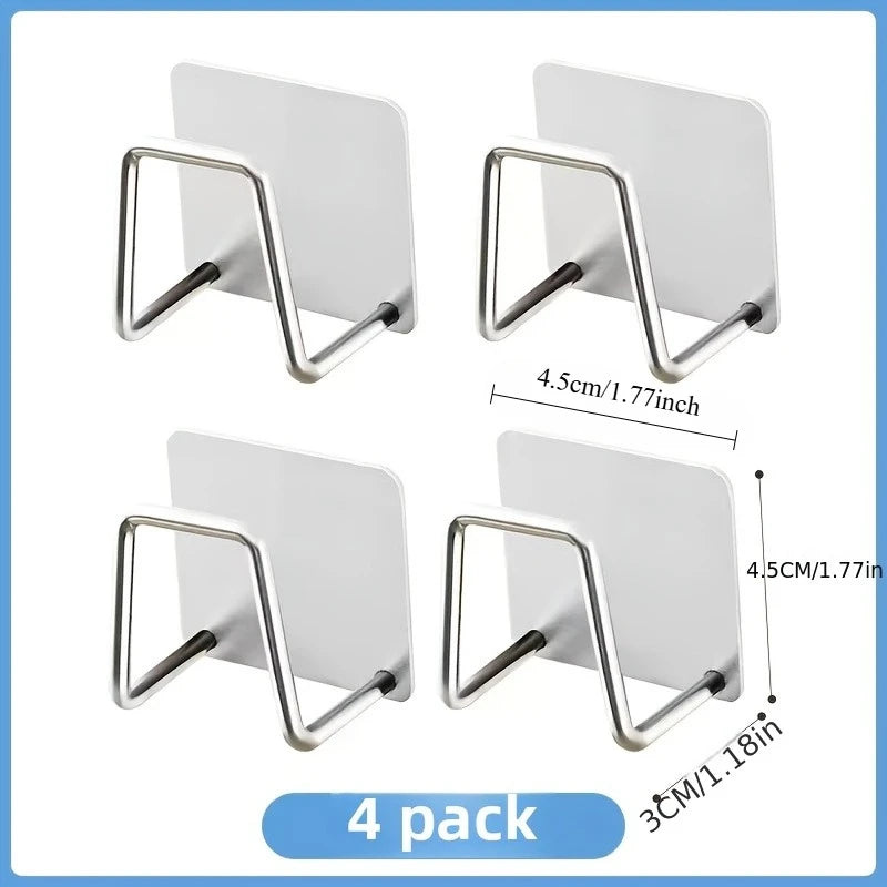 Wall-Mounted Weight Scale Holder | Stainless Steel Bracket Wall Storage Rack Axl silvery-4pcs
