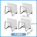 Wall-Mounted Weight Scale Holder | Stainless Steel Bracket Wall Storage Rack Axl silvery-4pcs