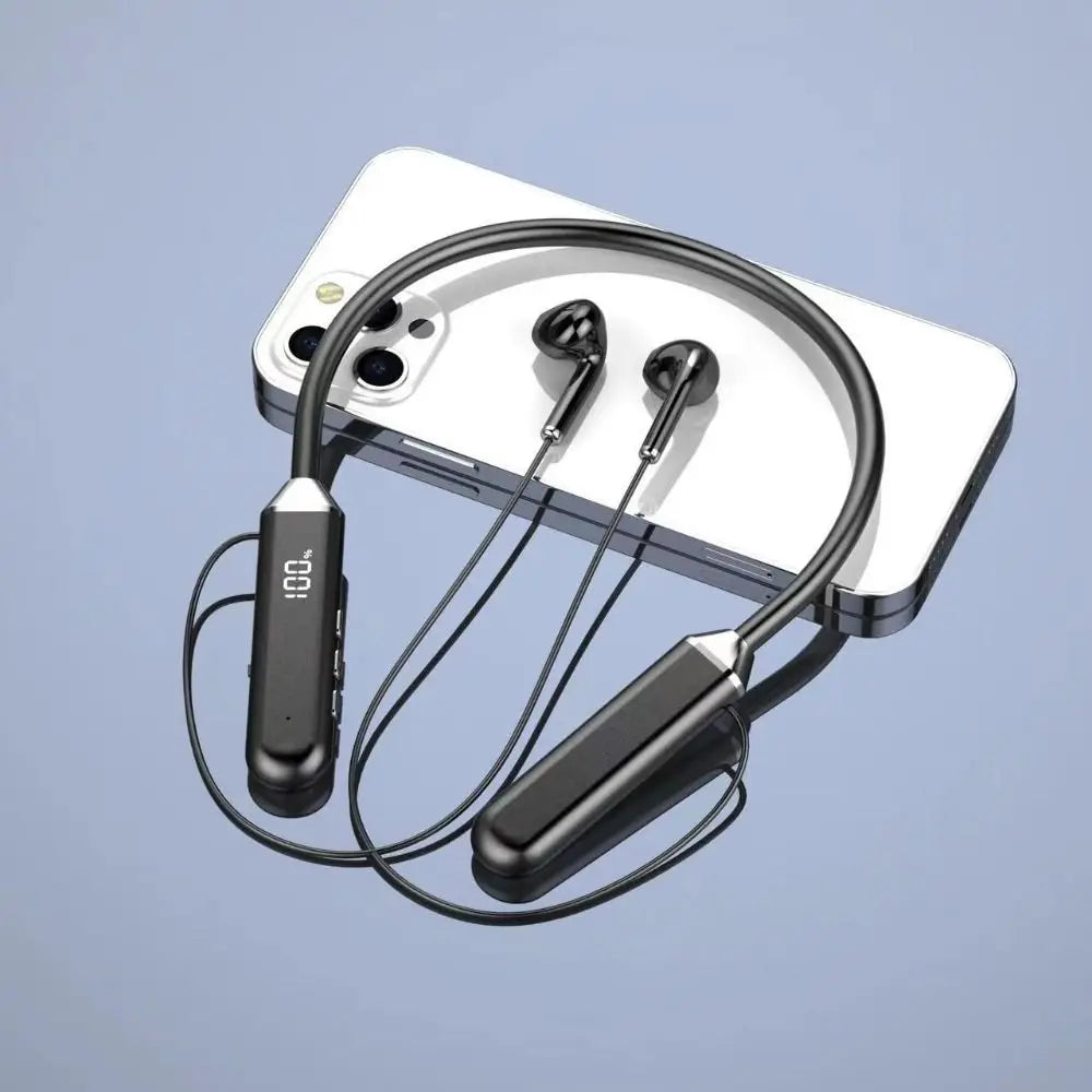 Waterproof Bluetooth Neckband Headphones | Aluminum Alloy ANC Neckband Headphones Axl black