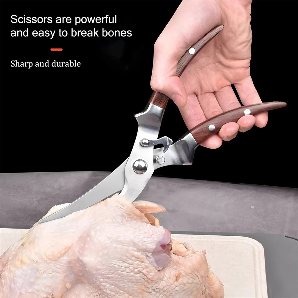 Multi-Functional Kitchen Scissors – Non-Slip BBQ & Bone Shears Kitchen Scissors Axl