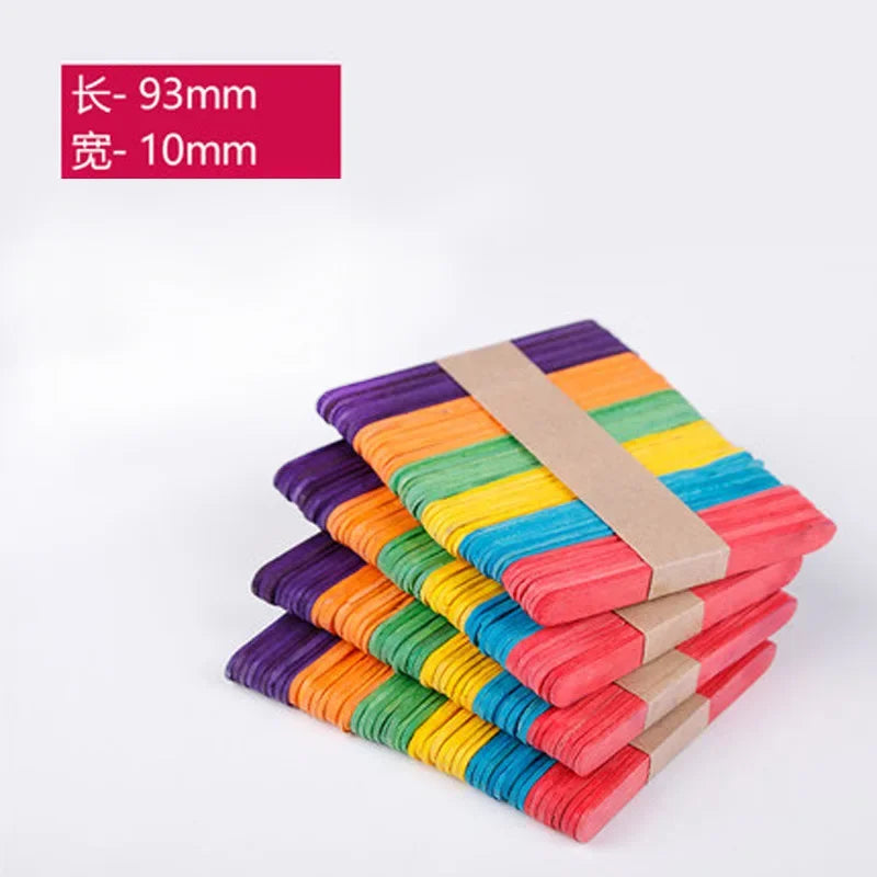 50 Pcs Wooden Craft Sticks – DIY Art, Kids Crafts & Decor Wooden Craft Sticks Axl 93x10x2mm