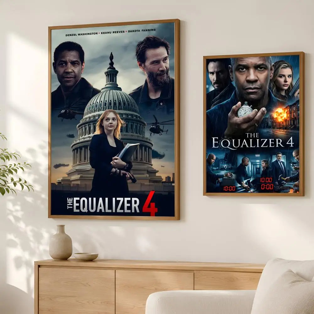 The Equalizer Movie Poster Self-Stick HD PVC Wall Art Decor Movie Wall Poster Axl
