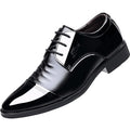 Men's Patent Leather Oxford Shoes – Pointed Toe Dress Lace-Up Men's Oxford Shoes Axl black 41