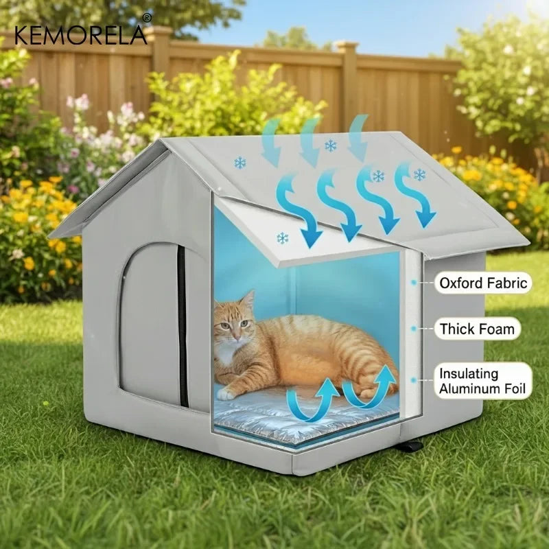 Cooling Summer Cat & Puppy Bed | Breathable Oxford Cloth Non-Collapsing Cooling Pet Bed Axl