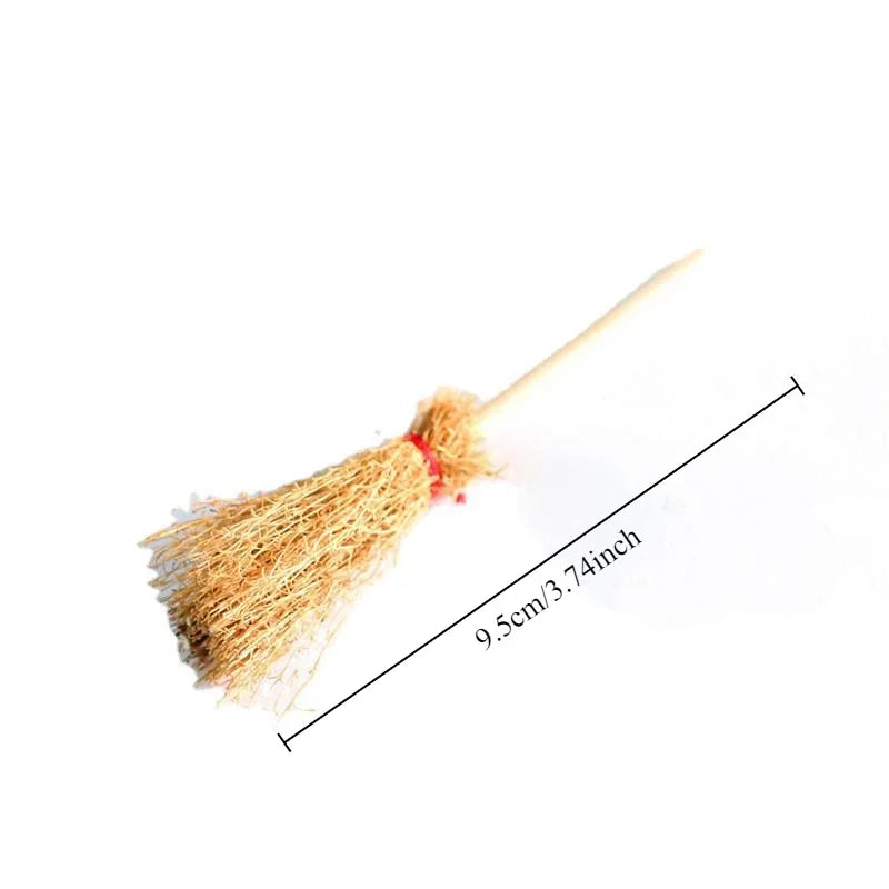 5-Piece Miniature Broom Set – Dollhouse & Diorama Props Dollhouse Accessories Axl