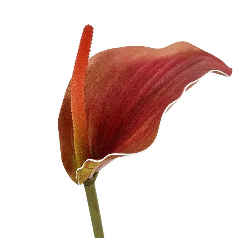 8-Piece Real Touch Anthurium Artificial Stems 73cm | Floral Décor Artificial Flower Stems Axl