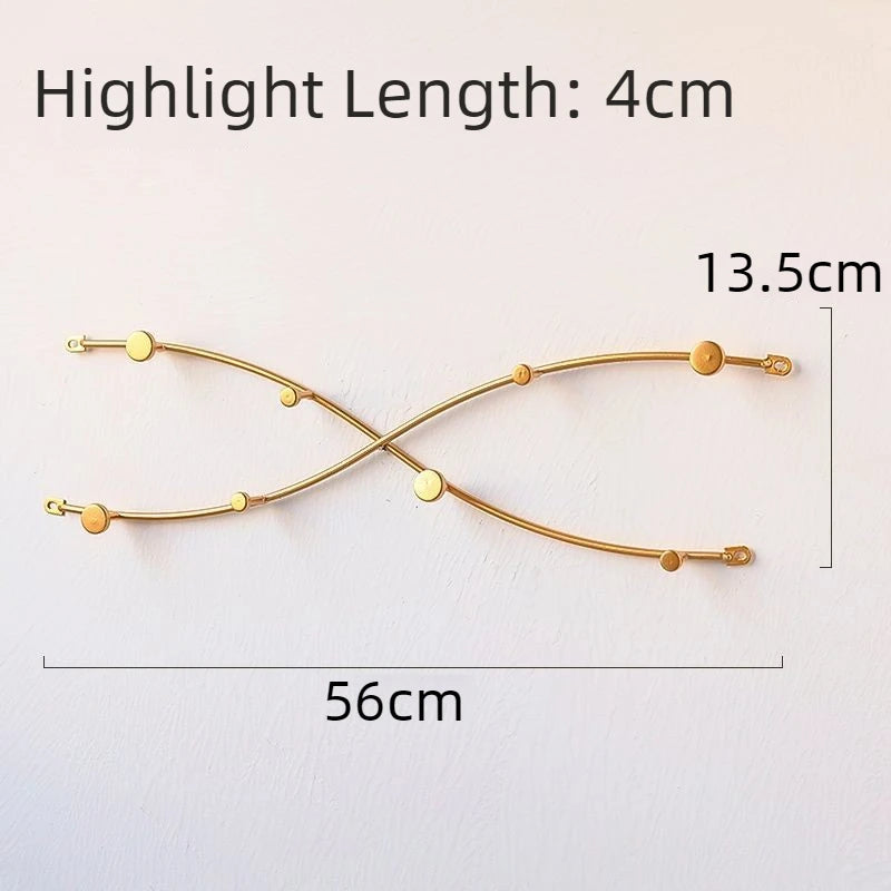Wall Coat Rack – Iron 5-Hook Minimalist Clothes Hanger Wall Coat Rack Axl Gold-X Shape