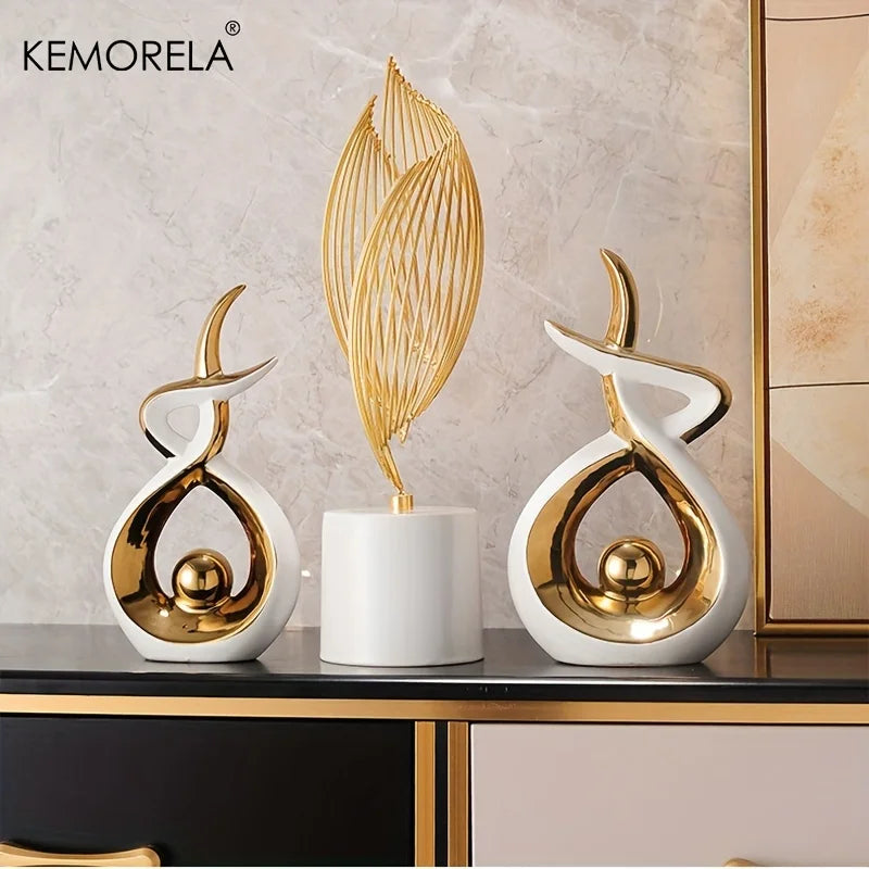 KEMORELA Abstract Ceramic Art Statue – Modern Home Decor Sculpture Ceramic Art Sculpture Axl