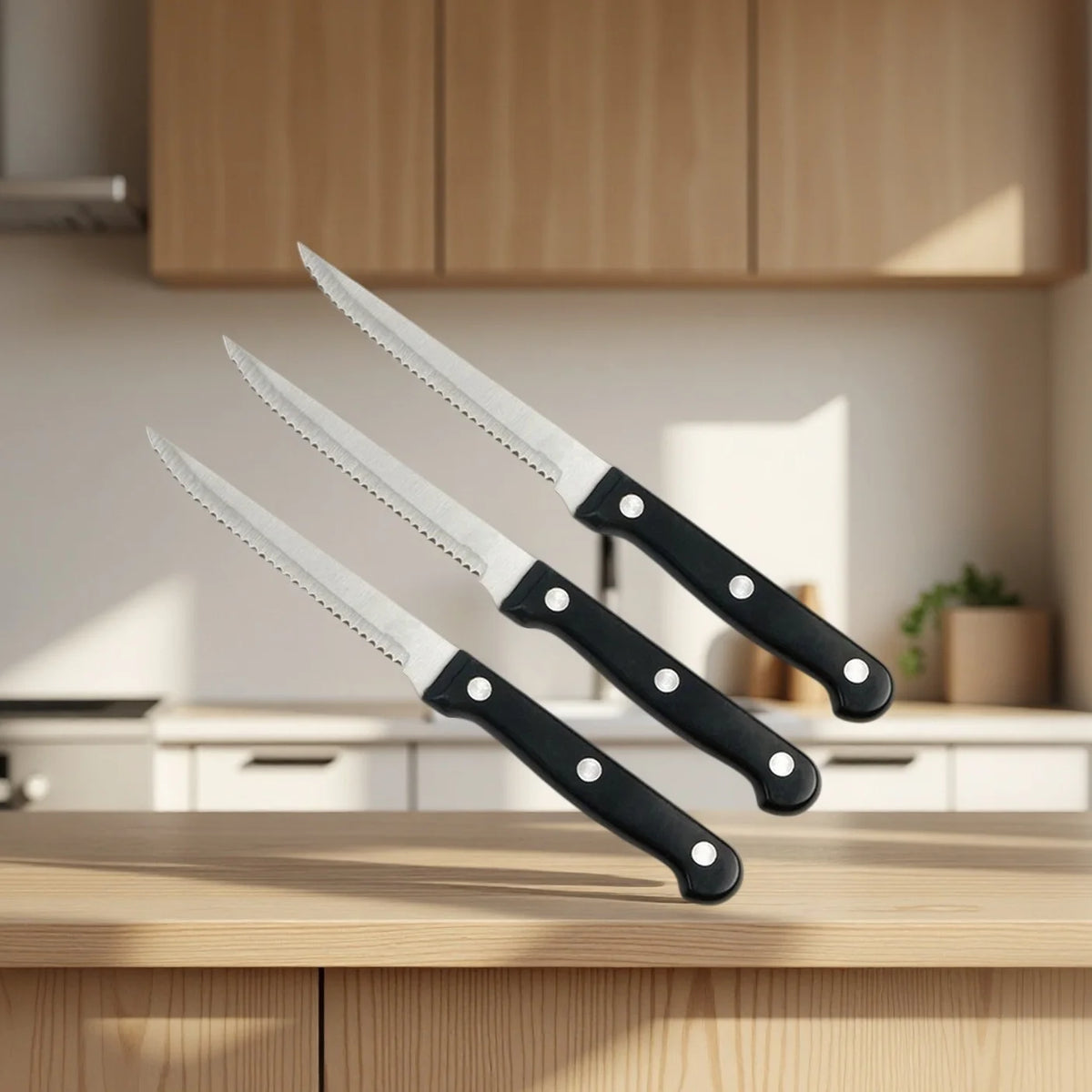 Steak Knives Set 4–16 Pcs Full Tang Serrated Stainless Steel Steak Knife Set Axl