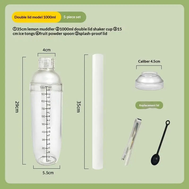 Cocktail Shaker & Jigger Set 3/5/7 Pcs – Home Bar Kit Cocktail Shaker Set Axl 1000ML 5PCS