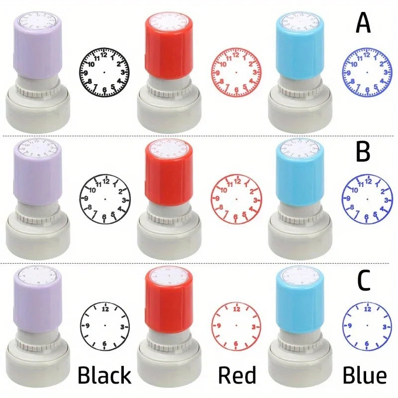Clock Stamp Teaching Tool for Kids – Learn to Tell Time Seal Teaching Stamp Seal Axl