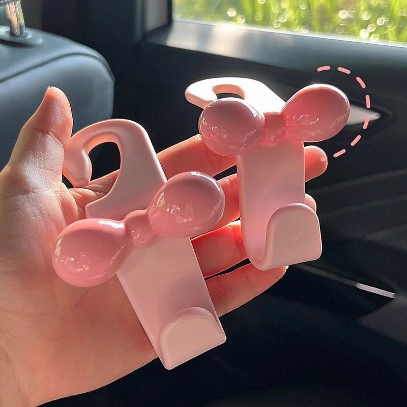 Cute Bow Car Headrest Hook – Purse & Bag Hanger Organizer Car Headrest Hook Axl