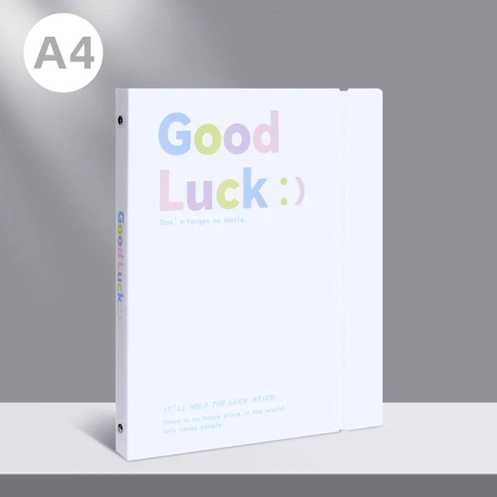 A4 Loose Leaf File Folder | Transparent Exam Paper Storage Bag File Folder Axl White Shell