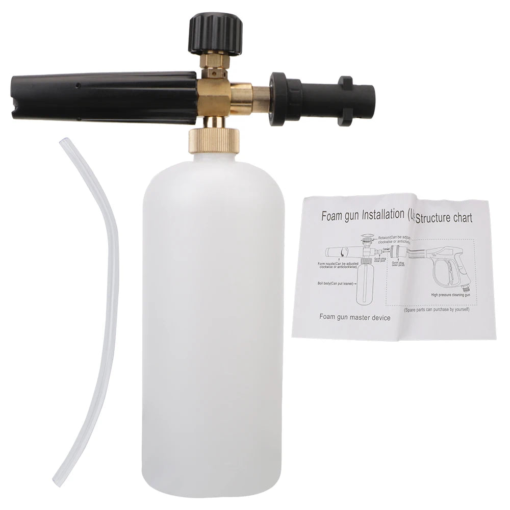 Snow Foam Lance 1L for Karcher K2–K7 | Adjustable Foam Cannon Snow Foam Lance Axl black