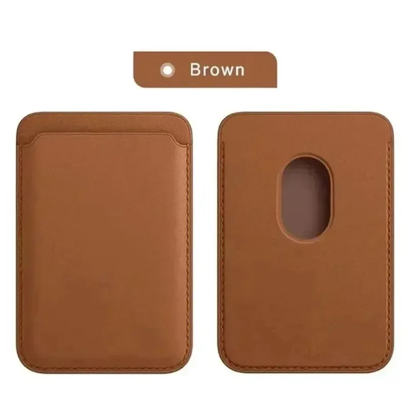 MagSafe Leather Wallet Card Holder for iPhone 12–15 Pro Max MagSafe Card Wallet Axl Brown-J22863