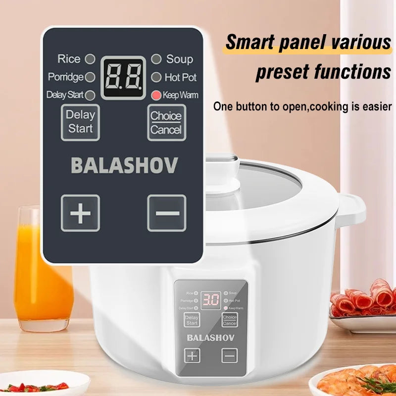 BALASHOV 3.5L Multifunction Electric Cooker – Non-Stick Hot Pot Electric Cooker Axl