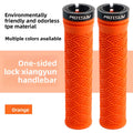 MTB Lock-On Handlebar Grips – Ergonomic Non-Slip Rubber Pair Bike Handlebar Grips Axl Orange