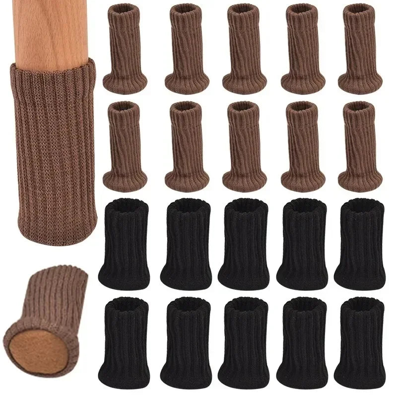 4-Pack Knitted Chair Leg Covers – Non-Slip Floor Protectors Furniture Leg Covers Axl