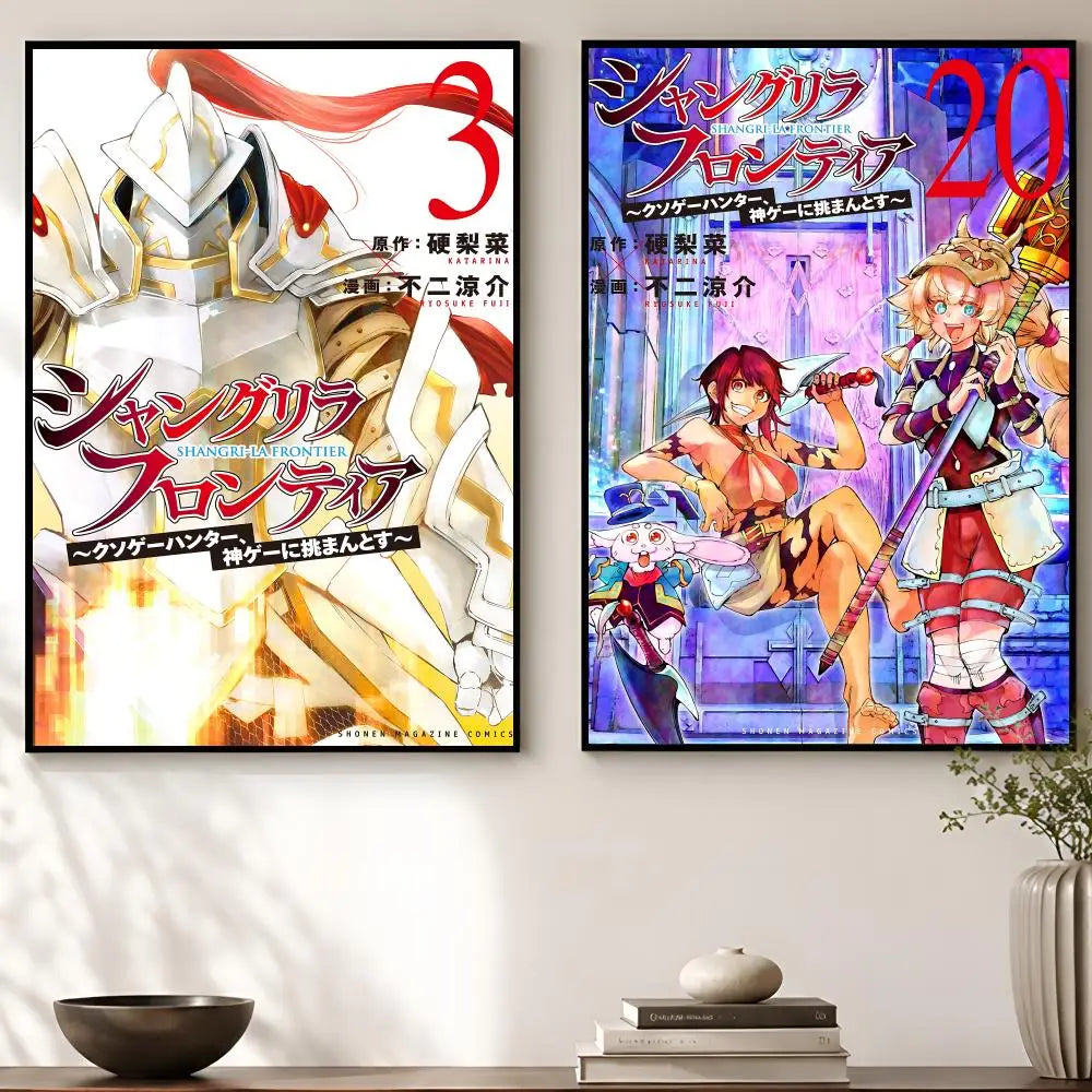 Shangri-La Frontier Anime Poster – HD Self-Adhesive Wall Art Anime Wall Poster Axl
