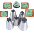 5-Piece Stainless Steel Piping Nozzle Set – Cake & Cream Tips Piping Nozzle Set Axl 5PCs