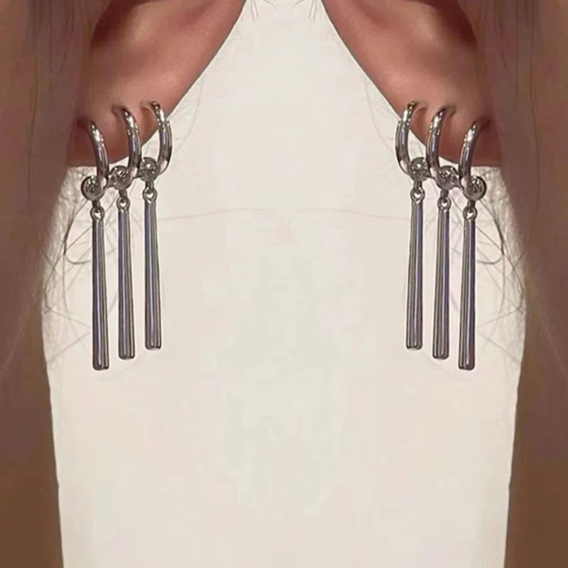Zoro Anime Cosplay Earrings – Fake Triple Dangle Set Anime Cosplay Earrings Axl