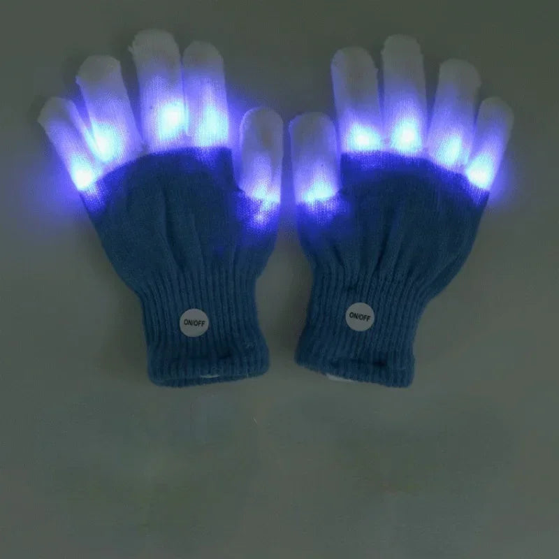 LED Glowing Gloves – Light-Up Fingertip Flash Party Gloves LED Party Gloves Axl