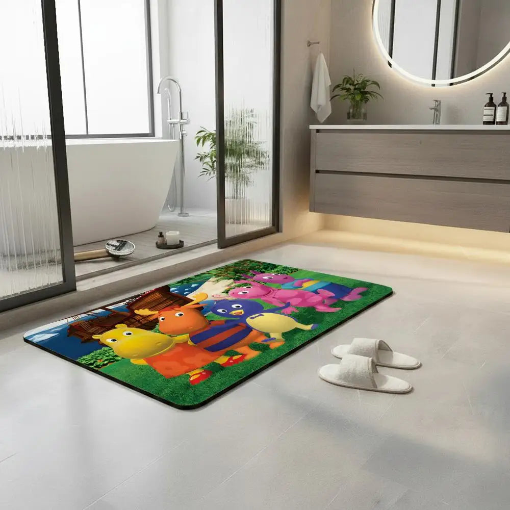 Backyardigans Diatomite Bath Mat – Quick Dry & Non-Slip Diatomite Bath Mat Axl