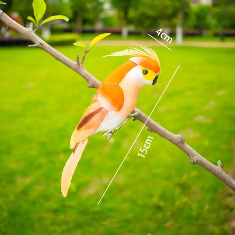Miniature Parrot Garden Ornament – 15cm Handmade Bird Statue Garden Bird Ornament Axl A4