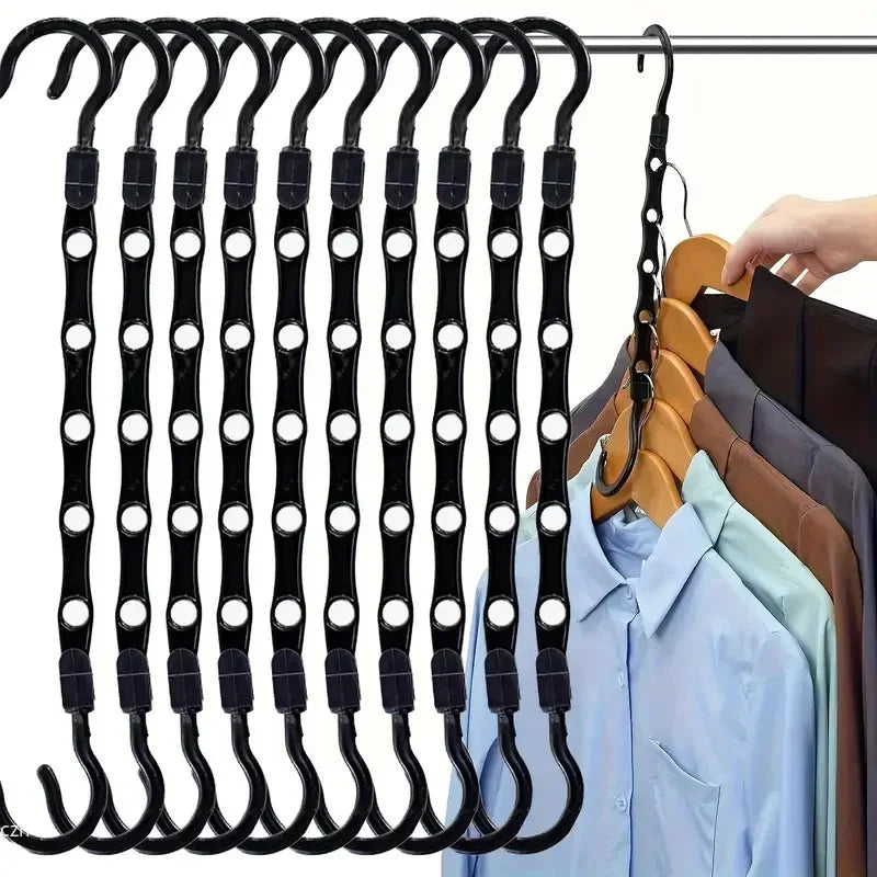 Space Saving Magic Hangers – 10/5 Pc Plastic Closet Organizer Closet Organizer Hangers Axl