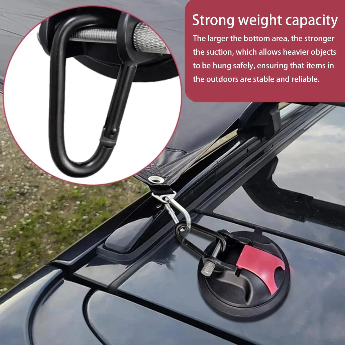 Heavy Duty Suction Cup Hooks 2-Pack – Tarp, Awning & Camping Suction Cup Hooks Axl