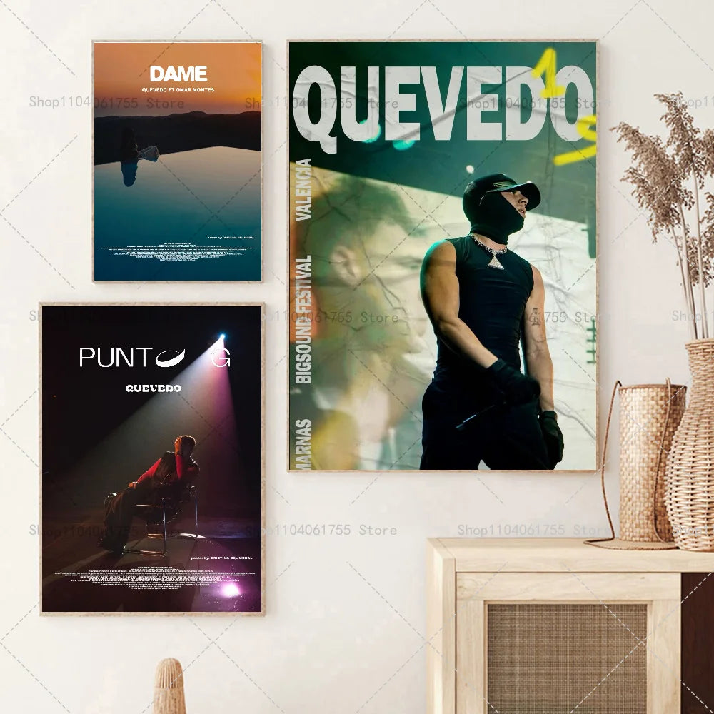 Quevedo Music Poster – Self-Adhesive Waterproof Wall Art Sticker Wall Art Poster Axl