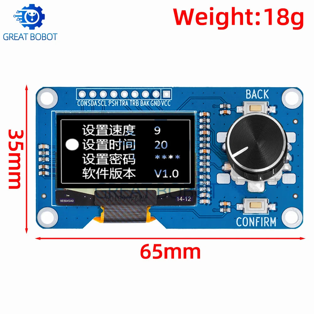 OLED Display 0.96/1.3" + EC11 Rotary Encoder Module for Arduino OLED Display Module Axl