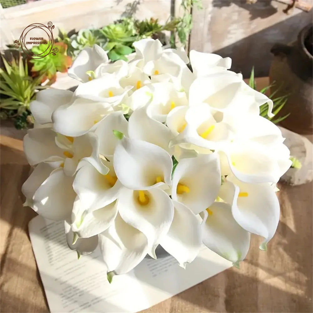 10 Artificial Calla Lily Flowers – Wedding & Home Décor Set Artificial Flowers Axl