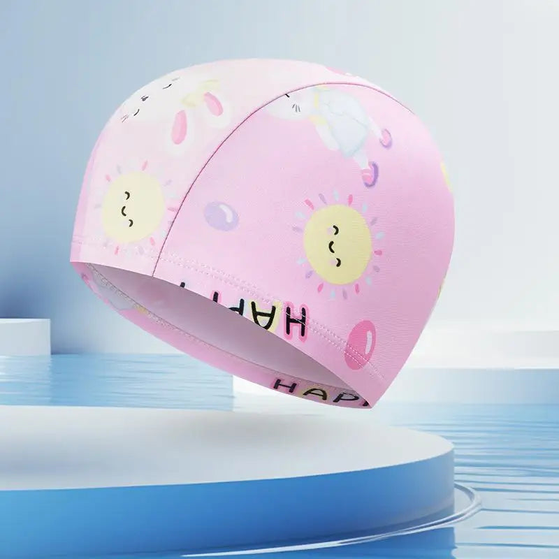 Kids Cartoon Swim Cap – Waterproof High-Elastic Silicone Hat Kids Swim Cap Axl A3