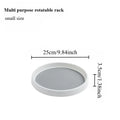 360° Rotating Spice Rack – Non-Slip Kitchen Organizer Tray Rotating Spice Rack Axl Grey White S
