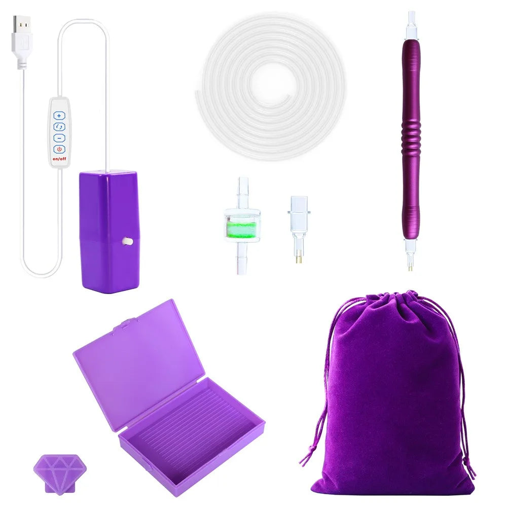 Electric Vacuum Diamond Painting Pen Kit – USB Suction Tool Diamond Painting Tool Axl Purpel-B