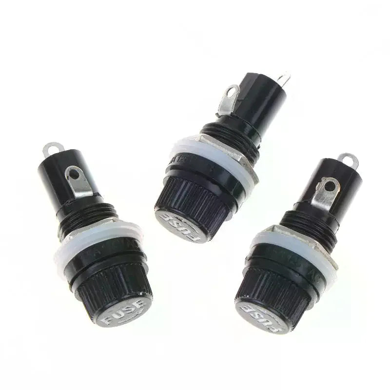 10-Pack 5x20mm Glass Fuse Holders – Panel Mount DIY Socket Fuse Holder Socket Axl